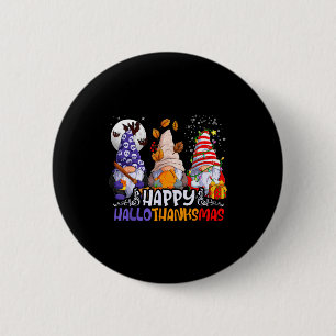 Hallothanksmas Gnomes Halloween Thanksgiving Chris Button