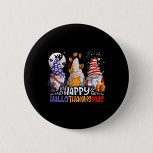 Hallothanksmas Gnomes Halloween Thanksgiving Chris Button