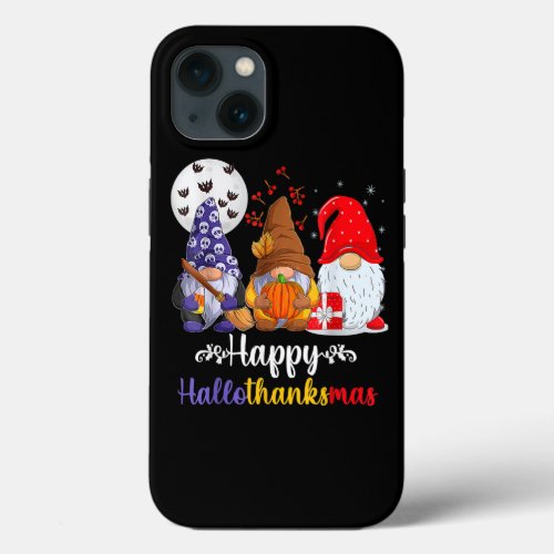 HalloThanksMas Gnomes Halloween Thanksgiving Chris iPhone 13 Case