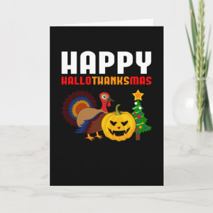 Hallothanksmas Halloween Christmas Gift Card