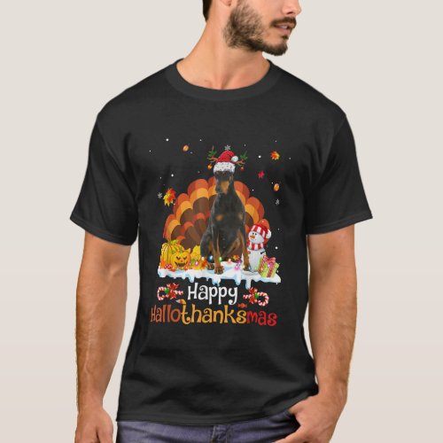 HalloThanksMas Halloween Thanksgiving Christmas Do T_Shirt