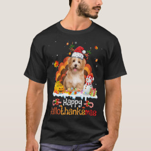 HalloThanksMas Halloween Thanksgiving Christmas Ha T-Shirt