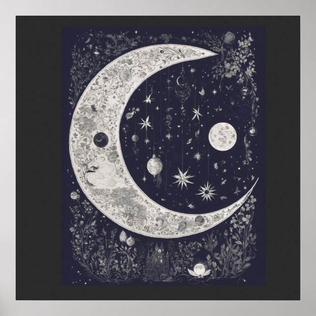 "Halloven" Mystic Moon Poster (Front)