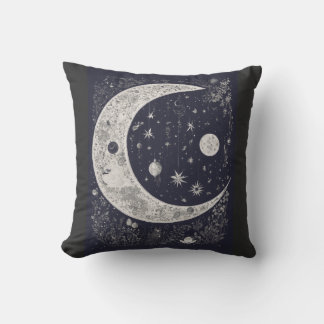 "Halloven" Mystic Moon Throw Pillow
