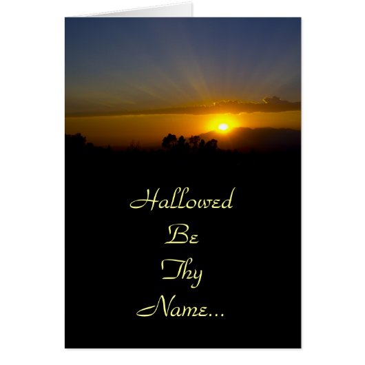 Hallowed Be Thy Name (Front)