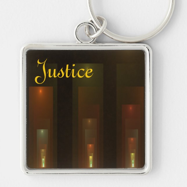Hallowed Halls Abstract Art Keychain (Front)