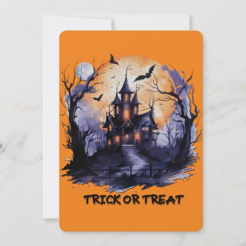 Halloweeen Creepy Spooky Haunted House Invitation