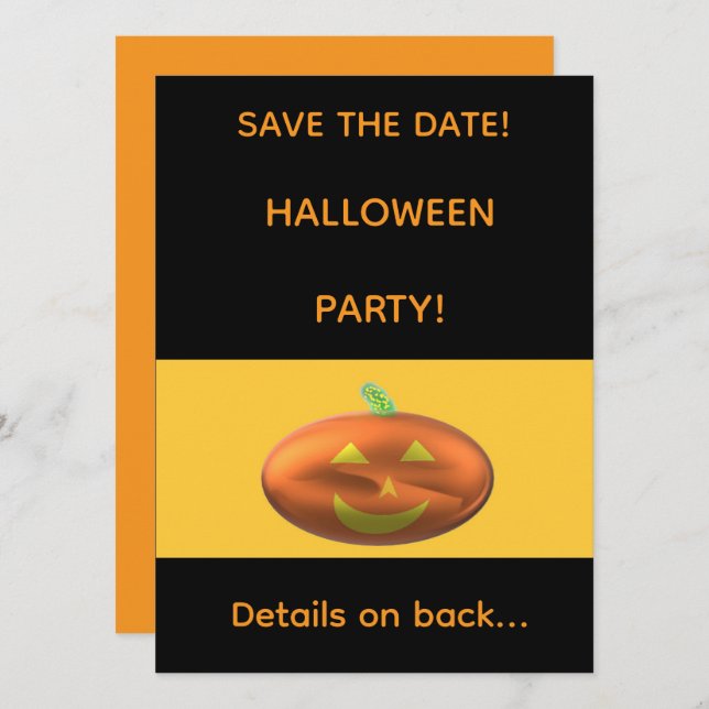 HALLOWEEEN PARTY Save the Date (Front/Back)