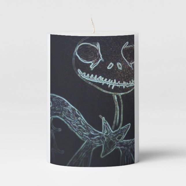 halloweeen pillar candle (Front)