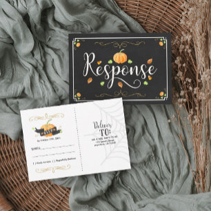 Halloweeen Wedding RSVP Card