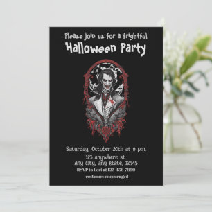 Halloween, 12 vampire, frightful, scary, invitation