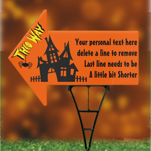 Halloween 18x24 Arrow Party Yard Sign