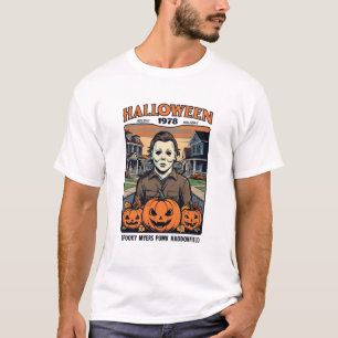 Halloween 1978 Holiday Spooky Myers Pumpkin Haddon T-Shirt