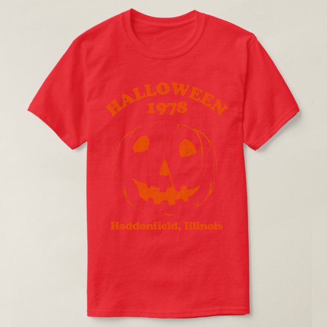 Halloween 1978 Holiday SpookyPumpkin Haddonfield T T-Shirt (Design Front)