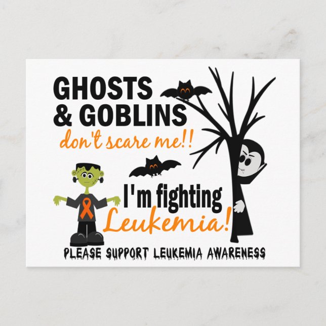 Halloween 1 Leukemia Warrior Postcard (Front)