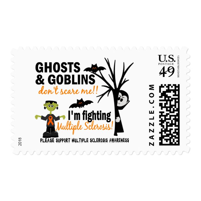Halloween 1 Muscular Sclerosis Warrior Postage Stamps