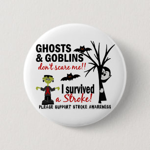 Halloween 1 Stroke Survivor Button