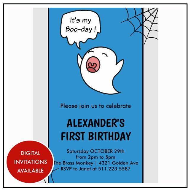 Halloween 1st birthday invitations october little  (Halloween-1st-birthday-invitations-october-little-boo-1)