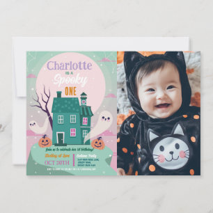 Halloween 1st Photo Ghosts House Party Haunted Invitation