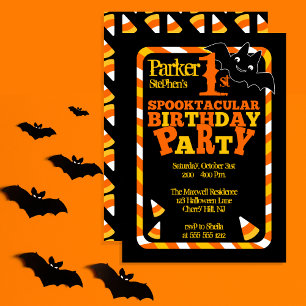 Halloween 1st Spooktacular Birthday Party Invitation