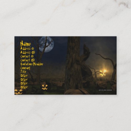 Halloween 2009 Business Card Template