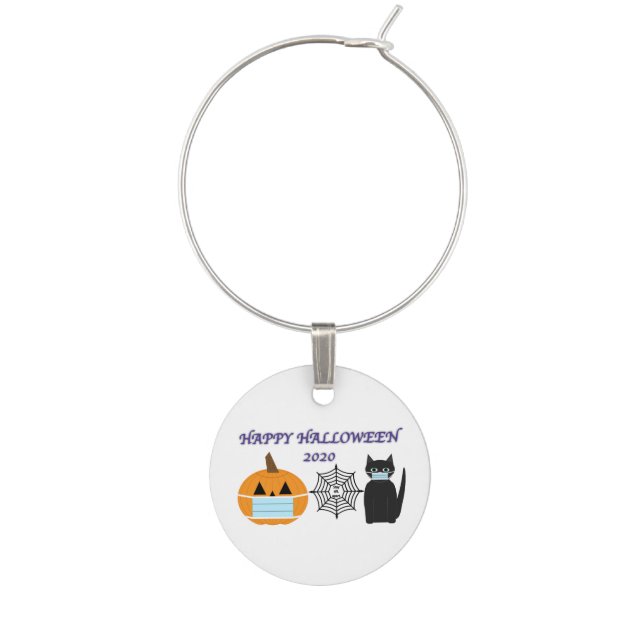 Halloween 2020 wine charm (Front)