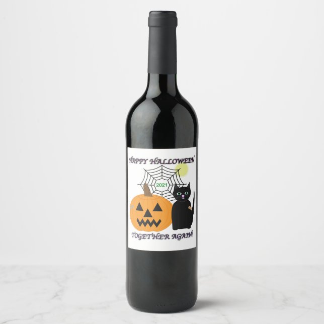 Halloween 2021 wine label (Front)