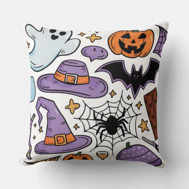 Halloween 2024 throw pillow (Front)