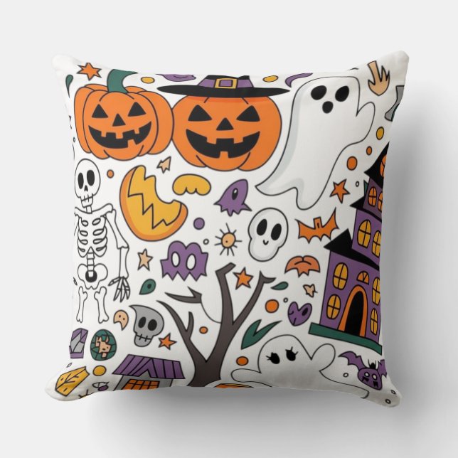 Halloween 2024 throw pillow (Front)