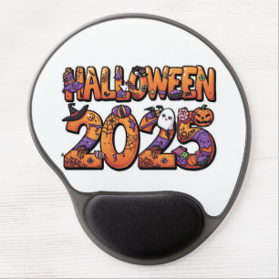 Halloween 2025 – Colorful Cartoon Cutout Sticker Gel Mouse Pad