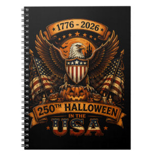 Halloween 250th Anniversary Eagle USA Flag Notebook