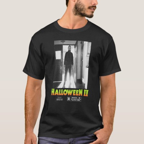 Halloween 2 Michael Myers Doorway Portrait Poster T_Shirt