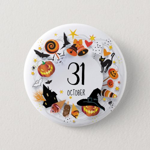 Halloween 31 OCTOBER BUTTON _ Treat or Trick