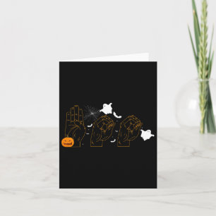Halloween 31st October Deaf-mute Sign-language 1  Card