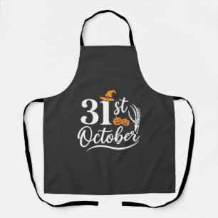 Halloween 31st October Pumpkin Witch Hat Design_1 Apron