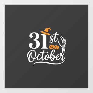 Halloween 31st October Pumpkin Witch Hat Design_1 Floor Decals