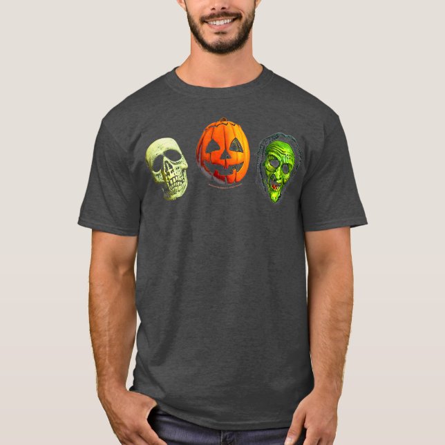 Halloween 3 Silver Shamrock Masks T-Shirt (Front)