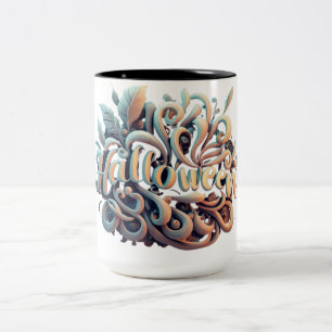 Halloween 3D Logo #2 Two-Tone Coffee Mug