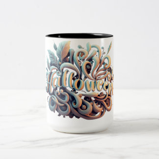 Halloween 3D Logo #2 Two-Tone Coffee Mug