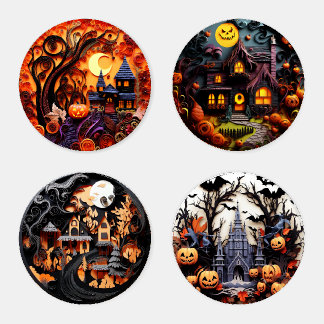 Halloween 3D Style  Coaster Set