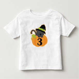 Halloween 3rd Birthday Pumpkin Toddler T-shirt
