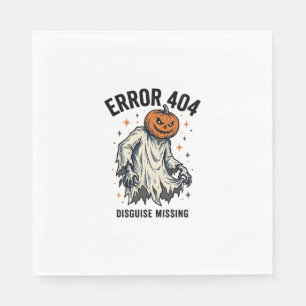Halloween 404 Costume Pumpkin Ghost Error Design_1 Napkins