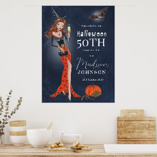 Halloween 50 th Birthday Party Poster