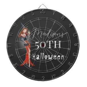 Halloween 50 th Woman Birthday Party  Dart Board