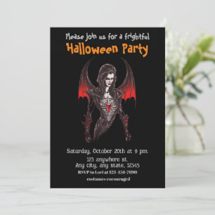 Halloween, 6 vampire, frightful,c2, scary,  invitation