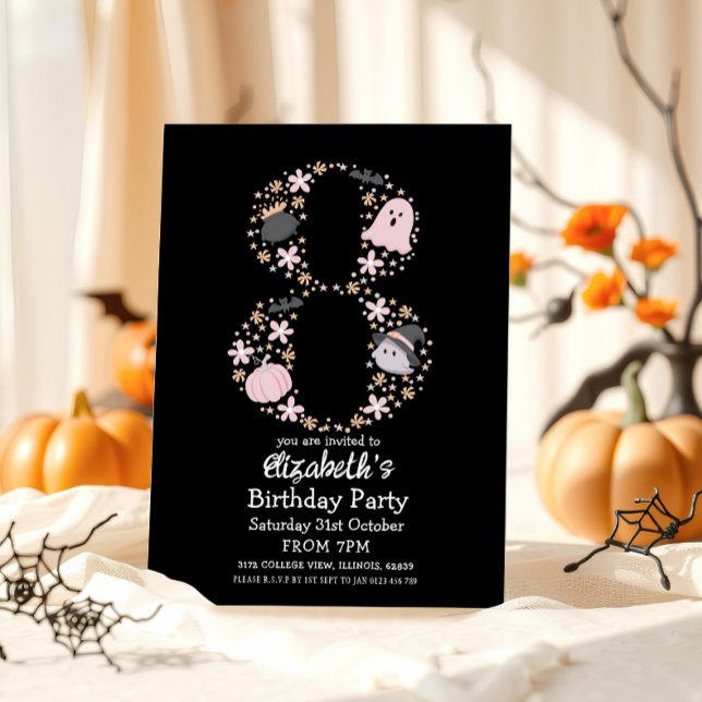 Halloween 8th Birthday  Invitation (Creator Uploaded)