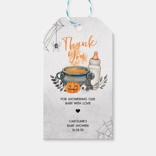 Halloween A Baby is Brewing Baby Shower Favor Tags