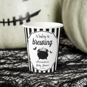 Halloween A Baby is Brewing Baby Shower Paper Cups