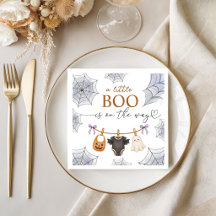 Halloween A Little Boo Baby Shower Napkins