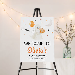 Halloween A Little Boo is Almost Due Welcome Sign